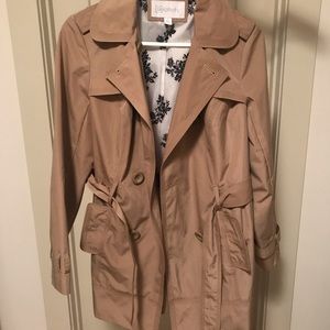 Tan rain jacket size small